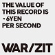 WAR/ZIT/THE VALUE OF THIS RECORDS IS 6YEN PER SECOND