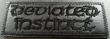 DEVIATED INSTINCT/ロゴパッチ(FAUX LEATHER/BLACK)